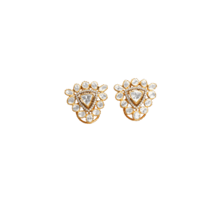 Geometric Mozonite Flower Studs