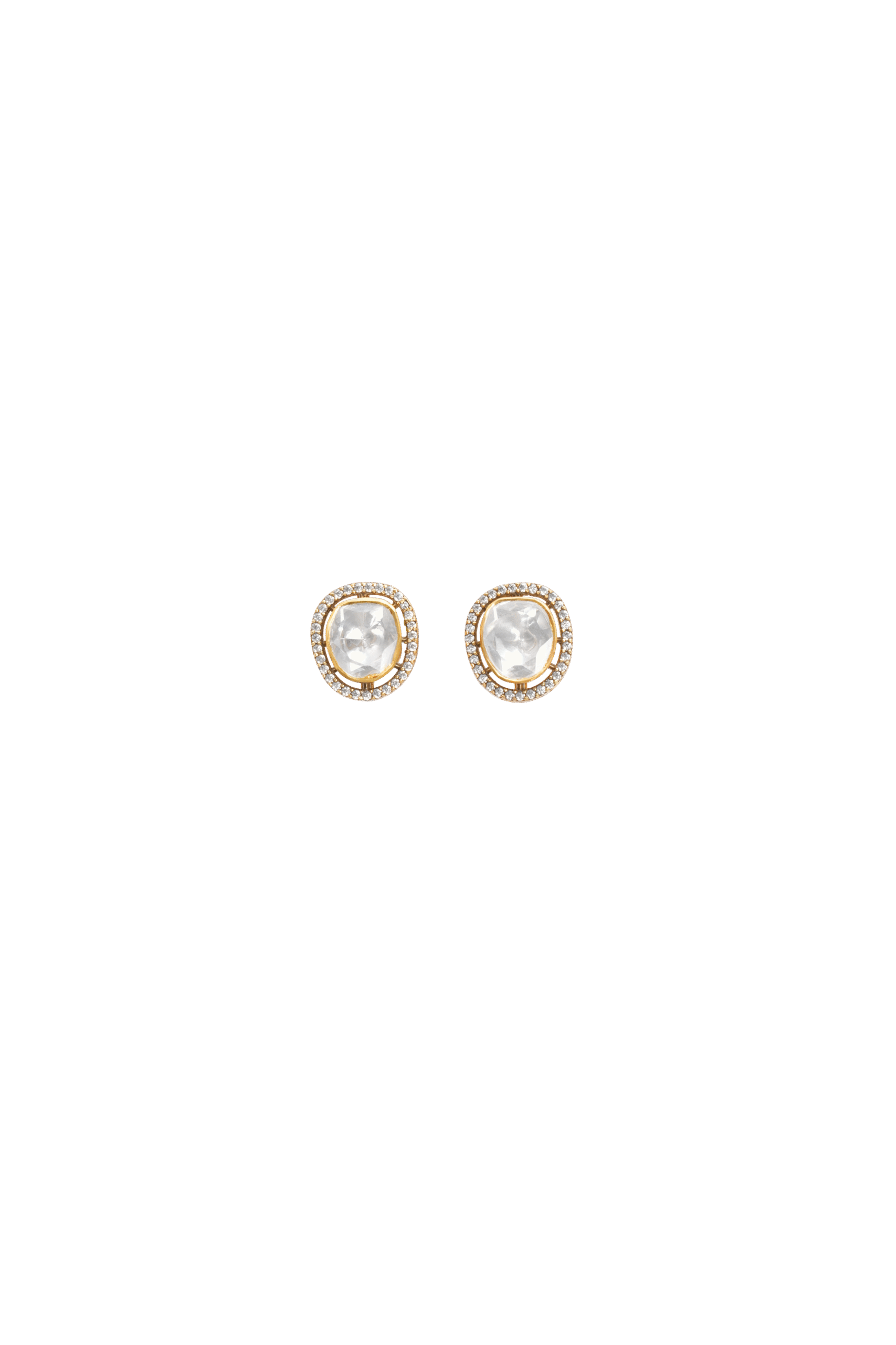 Soft Square Mozonite Crystal Studs