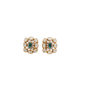 Emerald Center Radiant Cluster Studs
