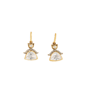 Solitaire Pear Mozonite Studs