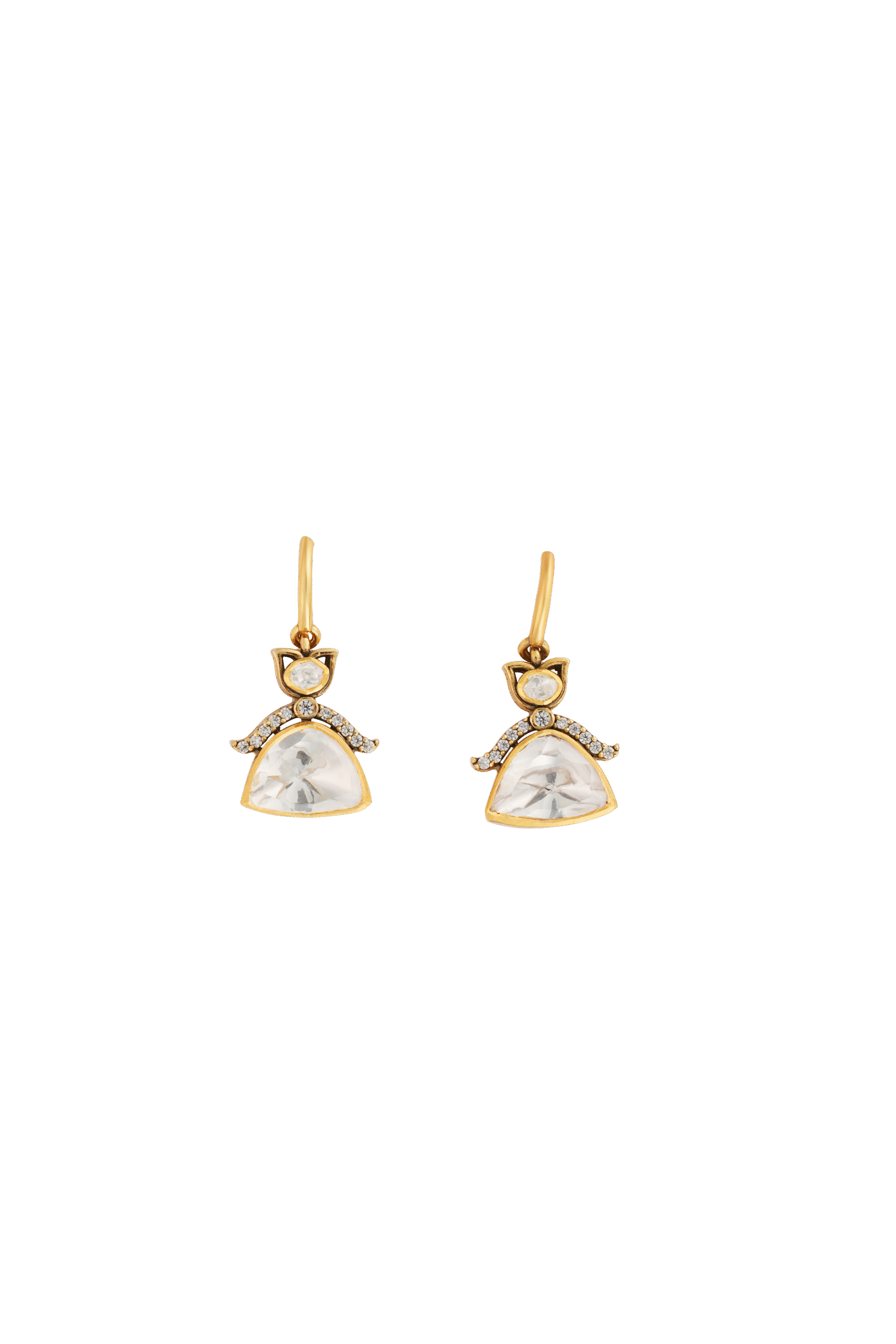 Solitaire Pear Mozonite Studs