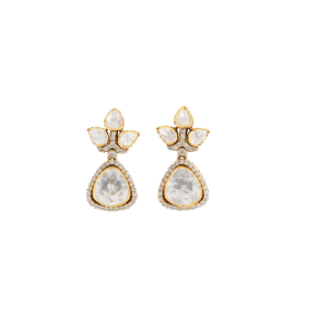Polki Diamond Drop Earrings