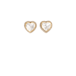 Whispering Heart Crystal Mozonite Studs