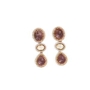 Dual Motif Gemstone Earrings