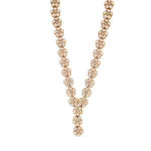 Floral Mozonite & Swarovski Necklace