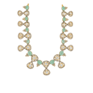 Radiant Mozonite Green Quartz Accent Necklace