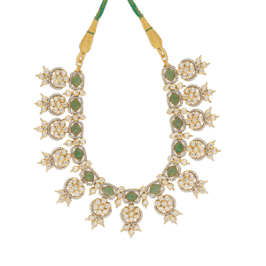 Emerald Blossom Mozonite Flow Choker