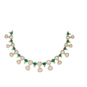 Emerald Teardrop Mozonite Necklace