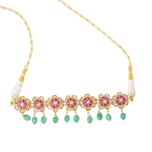 Ruby & Emerald Floret Choker