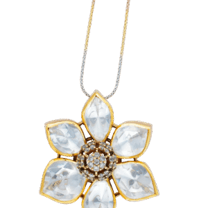 Mozonite Blossom Statement Pendant