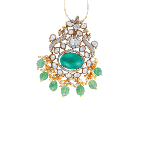 Prominent Emerald Cascade Pendant Necklace
