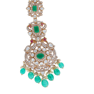 Geometric Emerald & Moissanite Harmony Necklace