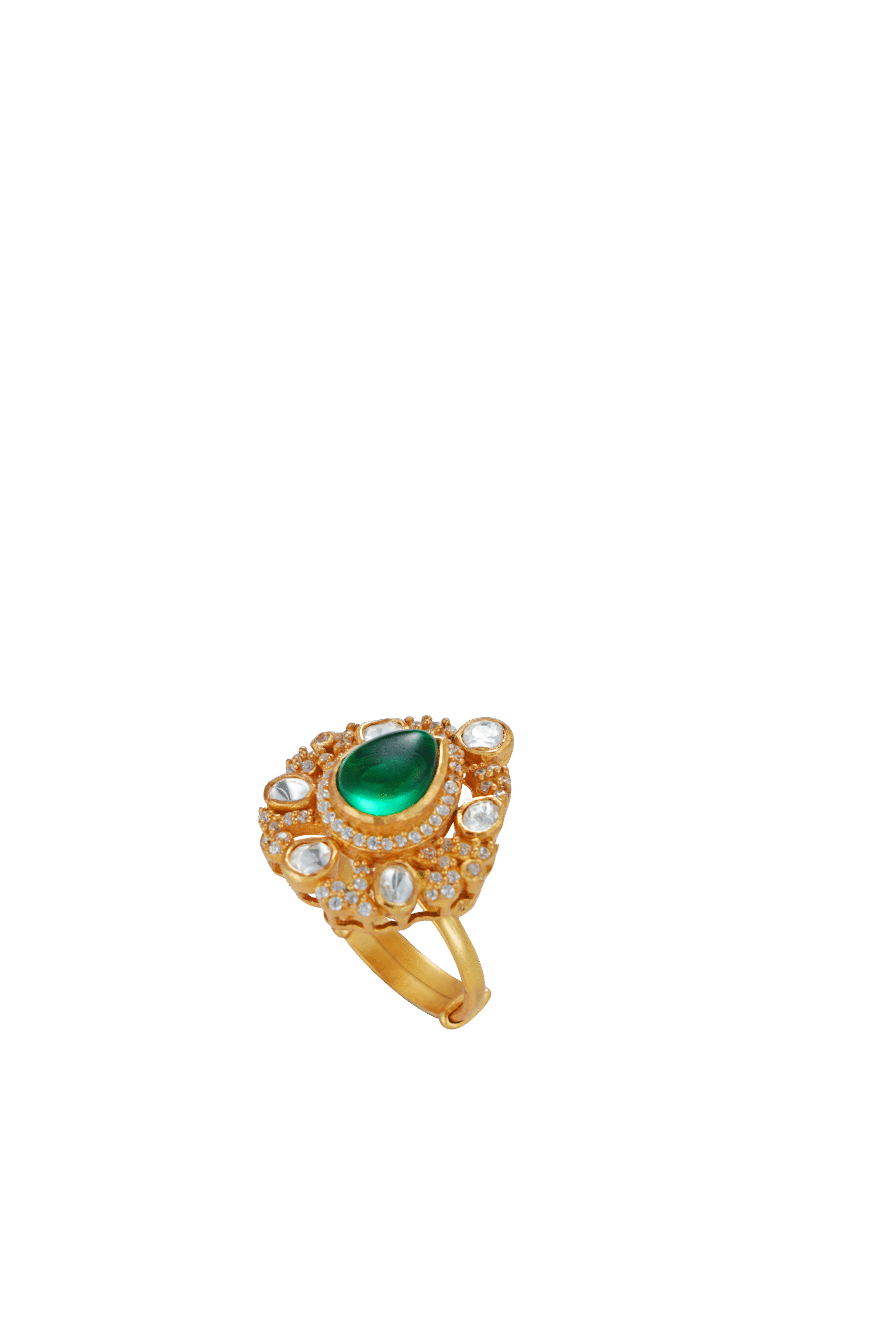 Emerald Garden Petal Ring