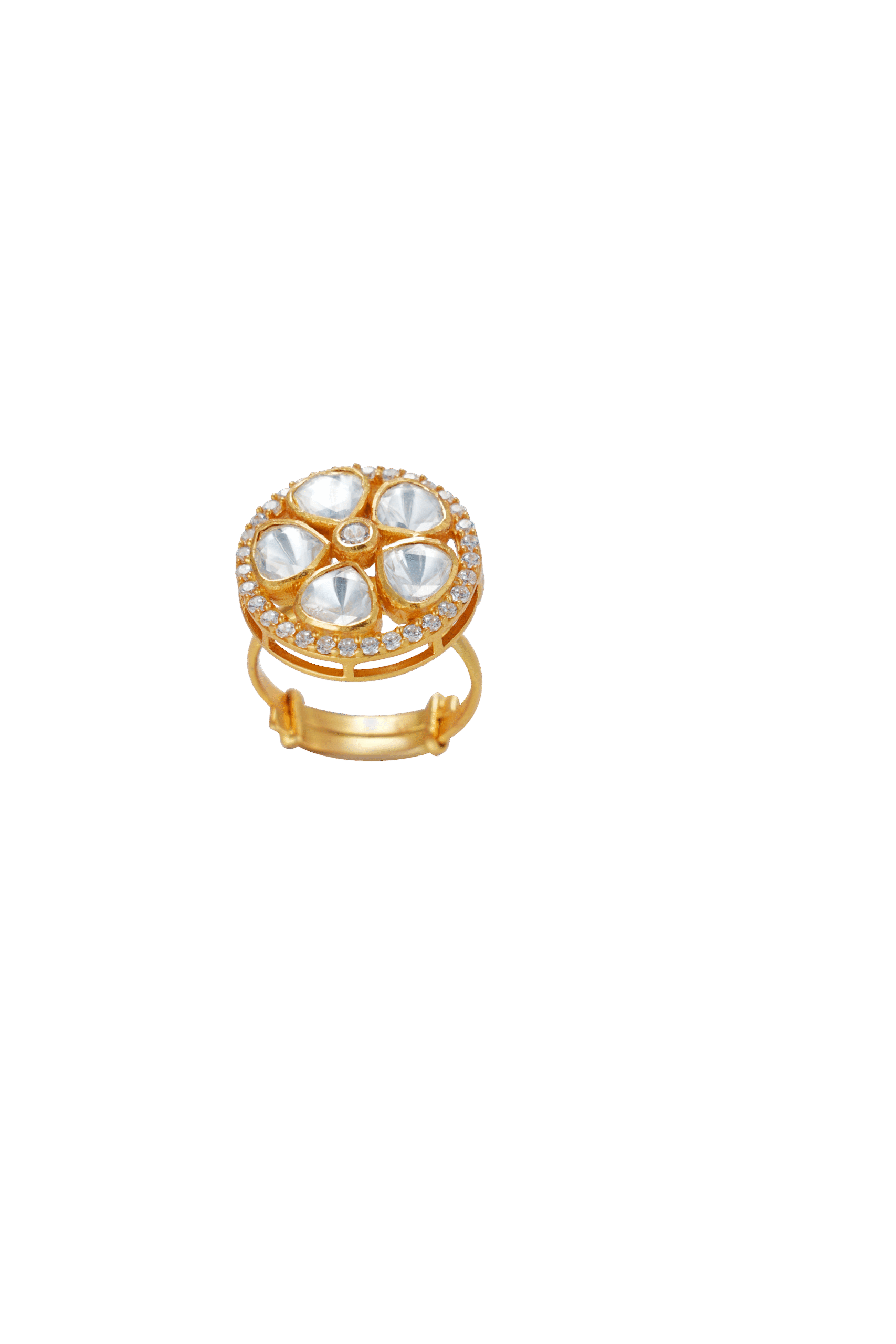 Chandra Moissanite Bloom Adjustable Ring