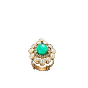 Archway Sparkle Emerald Gold-Plated Ring
