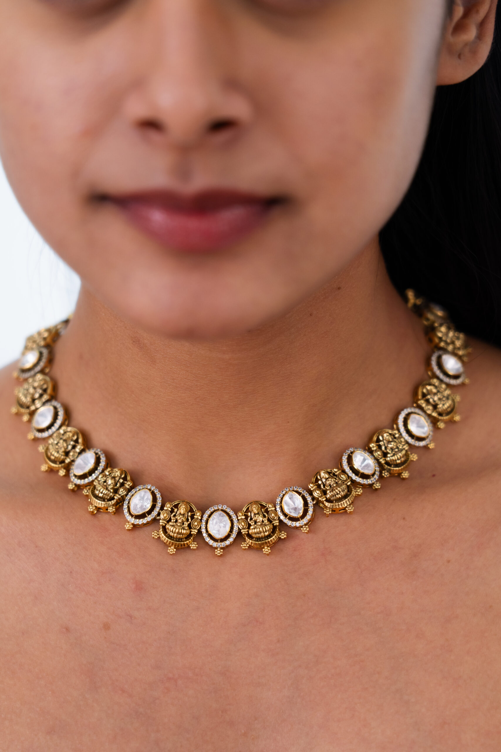 Deity & Mozonite Art Link Necklace - Image 2