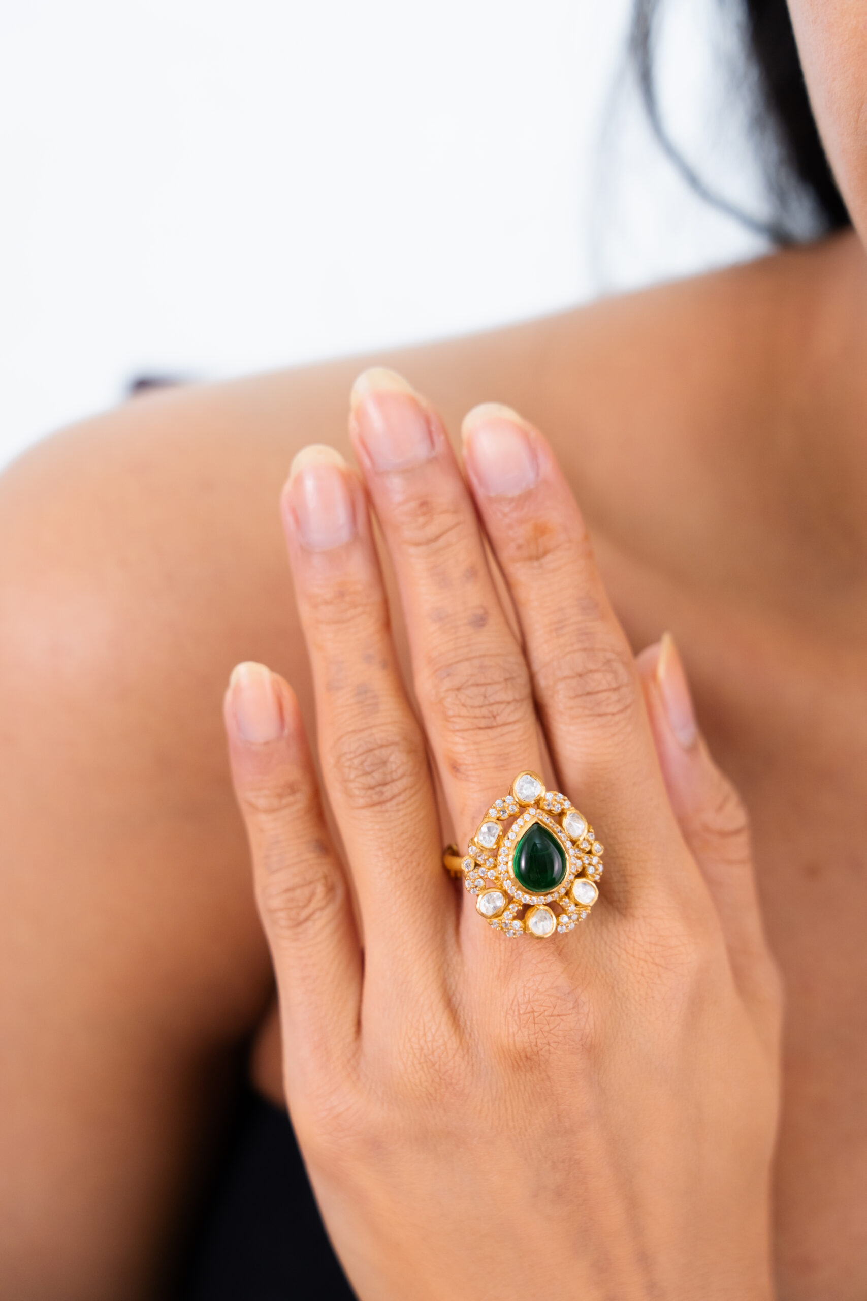 Emerald Garden Petal Ring - Image 3