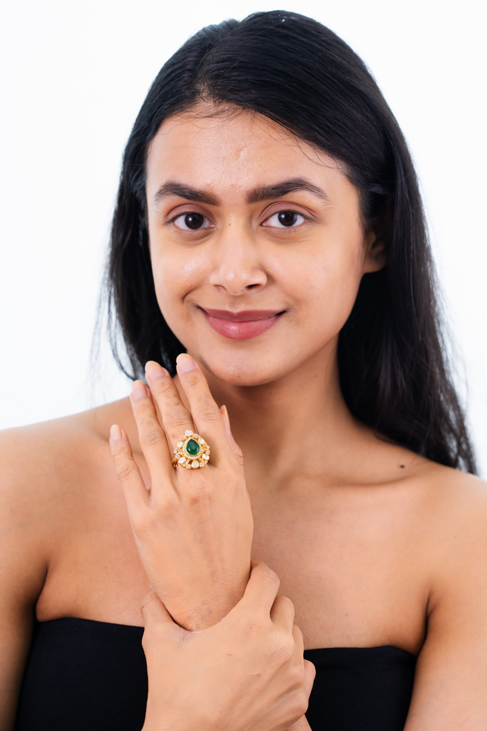 Emerald Garden Petal Ring - Image 2