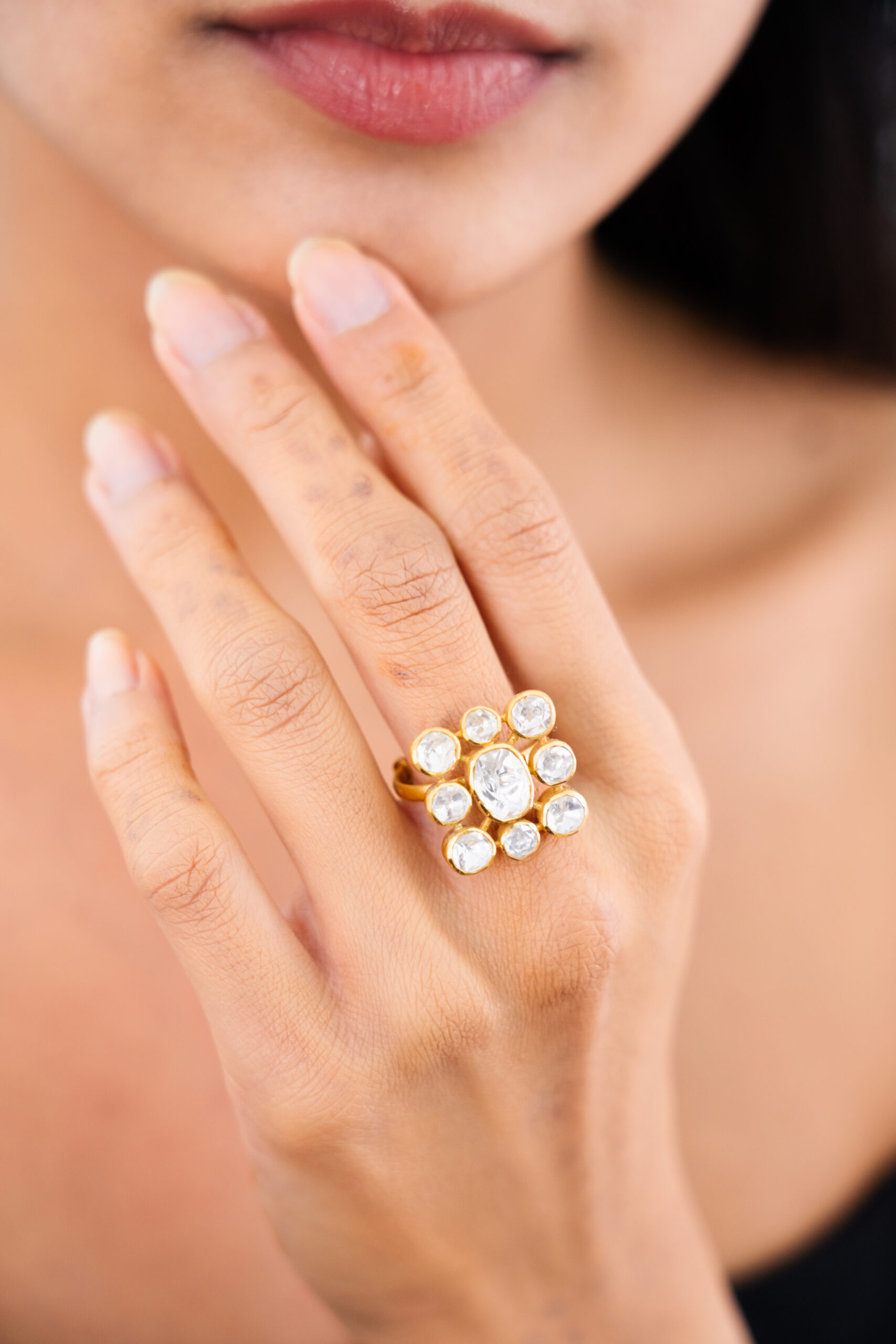 Radiant Lumina Bloom Adjustable Ring - Image 2