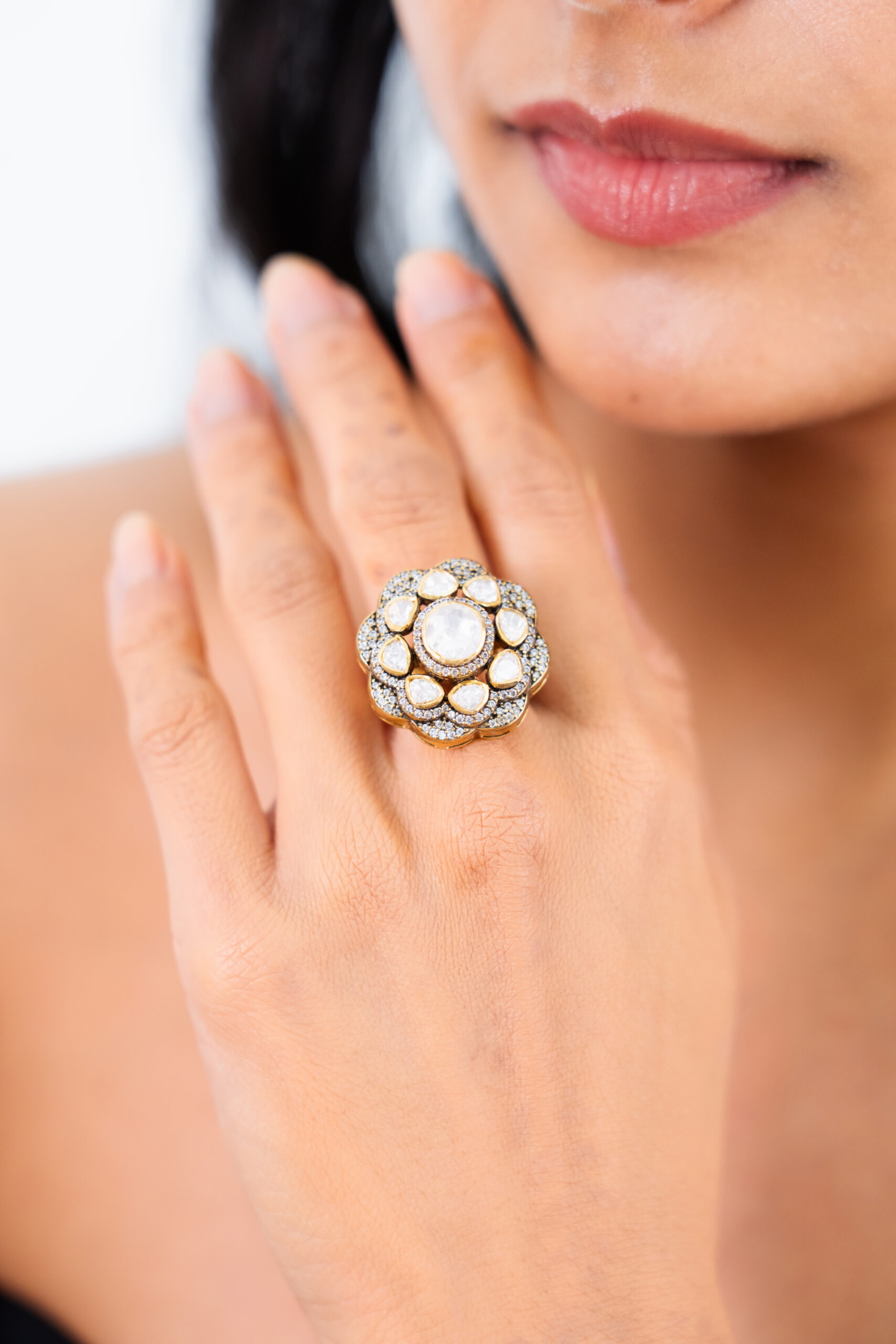 Mozonite Statement Cocktail Ring - Image 3