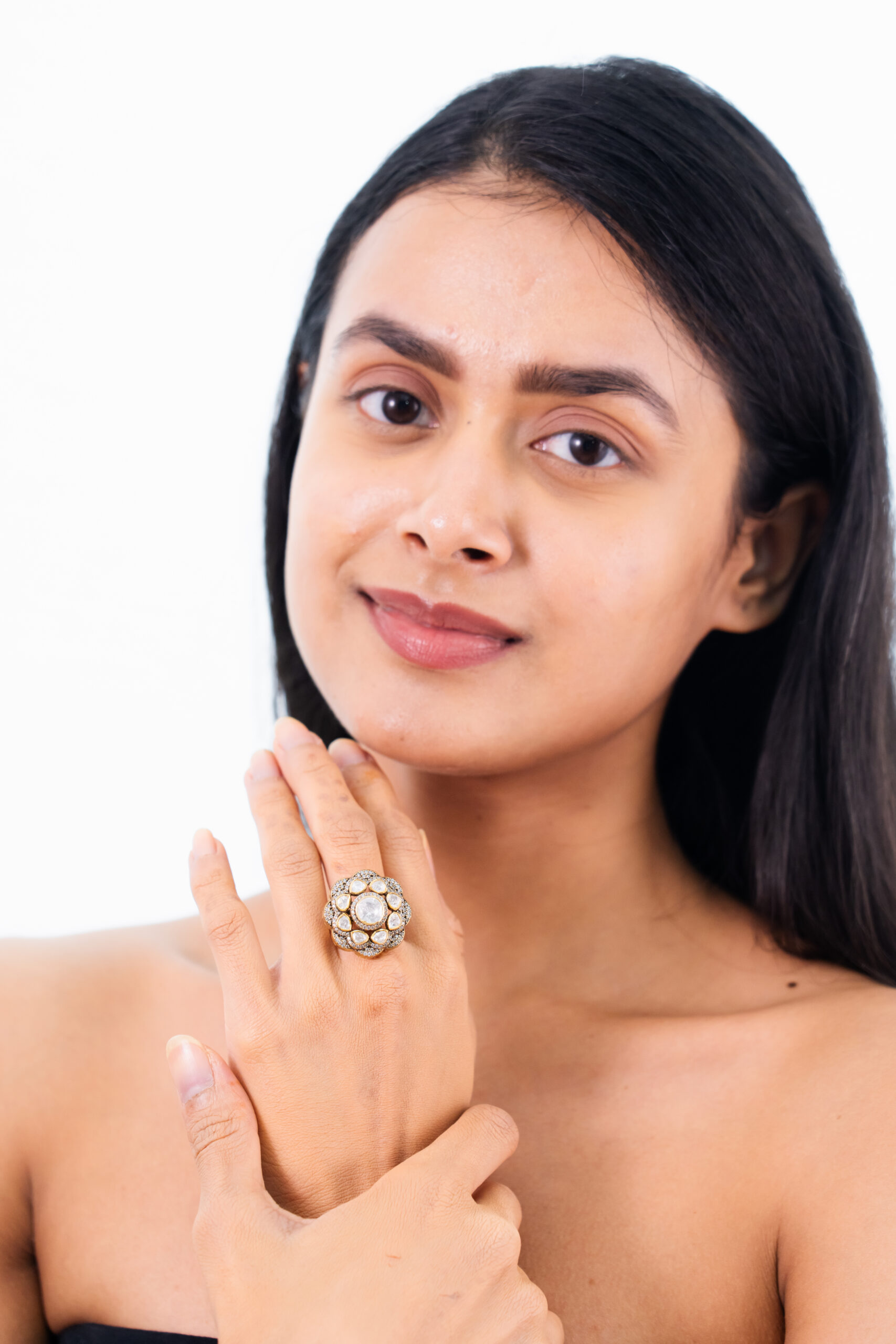 Mozonite Statement Cocktail Ring - Image 2