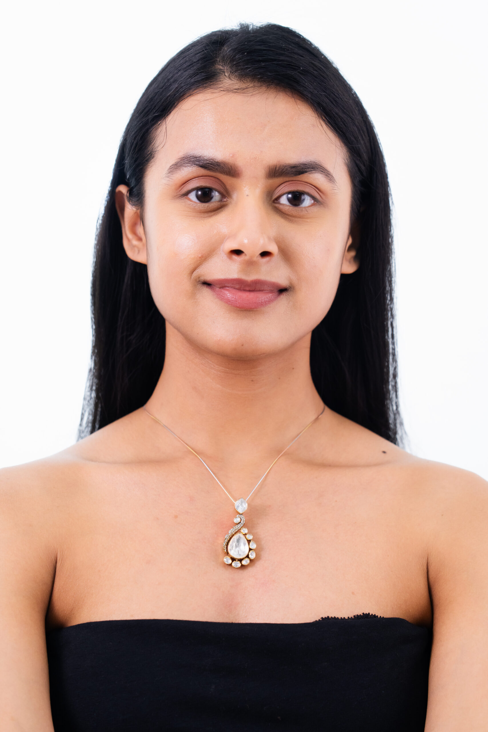 Pear Mozonite Swirl Pendant Necklace - Image 3