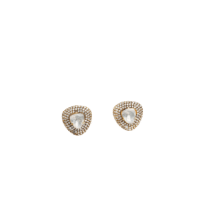 Trillion-Cut Moissanite Stud Earrings in 925 Silver