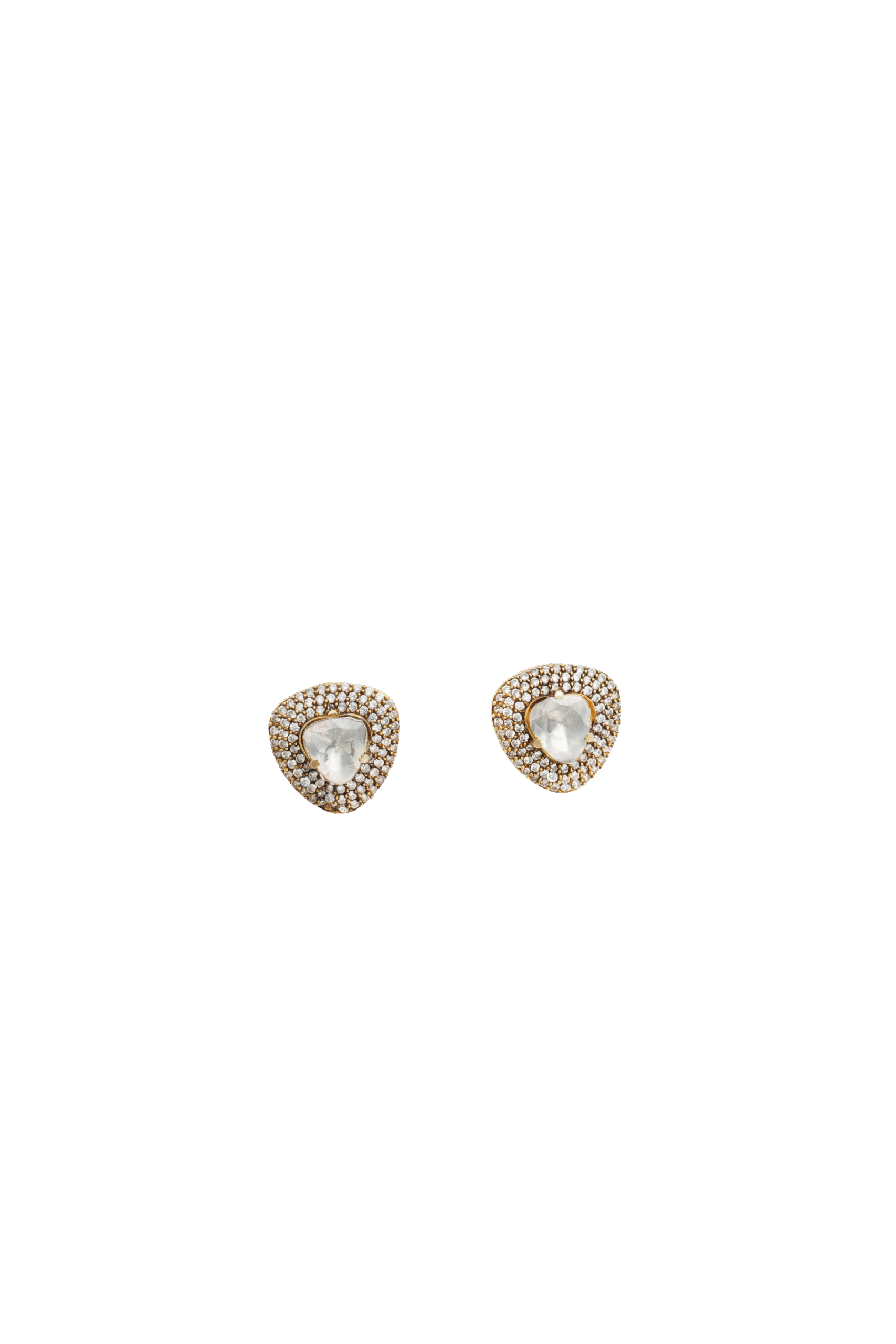 Trillion-Cut Moissanite Stud Earrings in 925 Silver