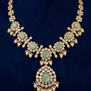 Royal Jade Drop Statement Necklace