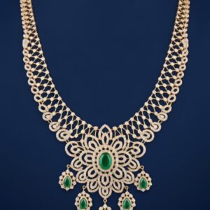 Emerald Majesty Floral Statement Necklace