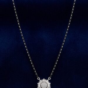 Classic Floral Moissanite Mangalsutra Pendant