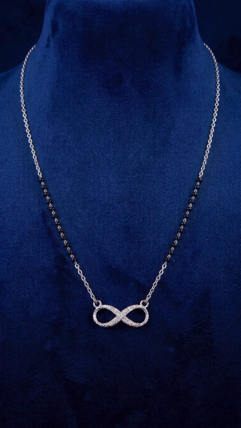 Infinity Moissanite Mangalsutra Necklace